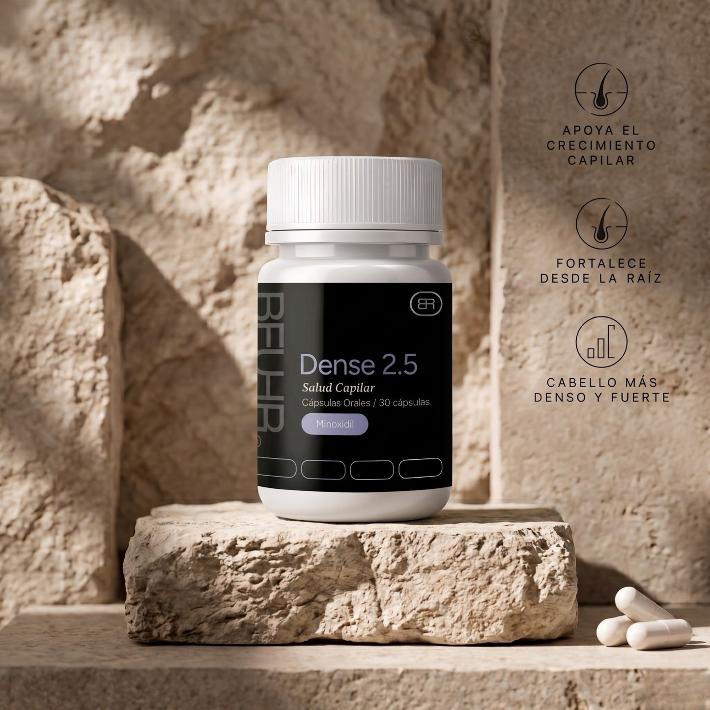 DENSE 2.5mg  Control de caída de cabello - Cápsulas - Beuhr