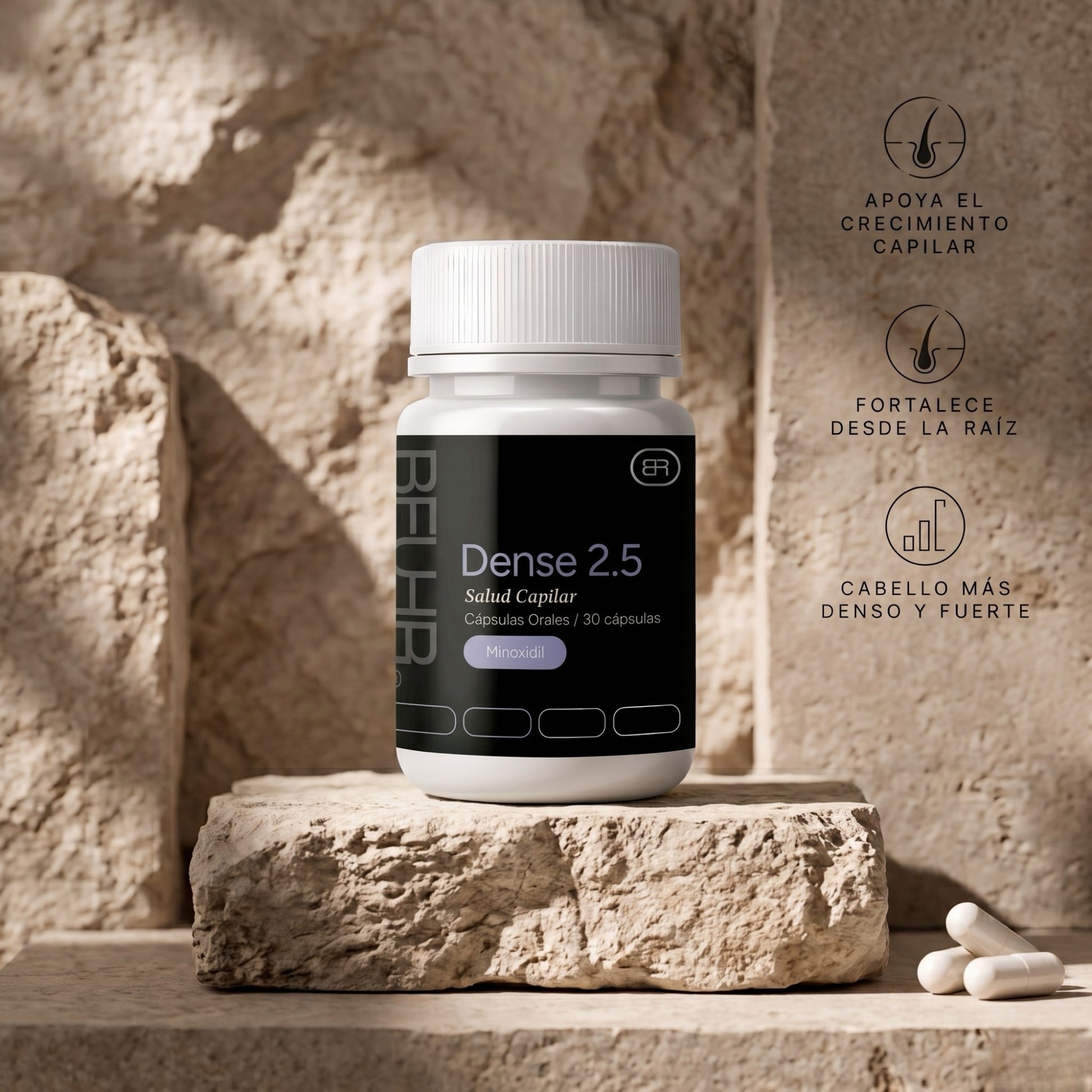 DENSE 2.5mg  Control de caída de cabello - Cápsulas